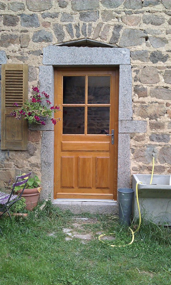 porte d'entrée en chêne